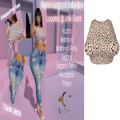 -UC- Nude Leopard Top