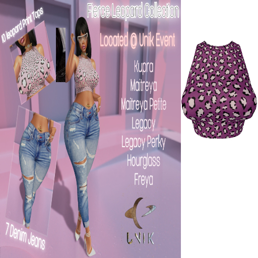 -UC- Purple Leopard Top