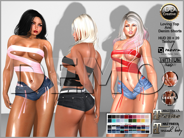 ☾ⅅⅅ☽ ◉ Loving Top and Denim Shorts ◉ DEMO