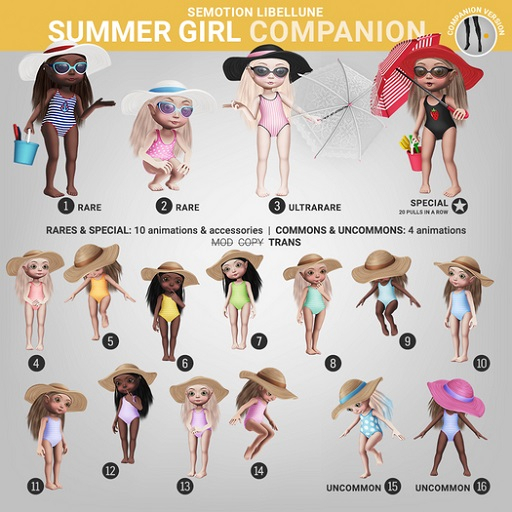 SEmotion Libellune Summer Girl Companion RARE 01