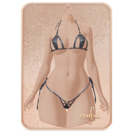 Cynful Renee's Bikini - Grey  (Check description for included sizes)