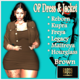 [R39] OP Dress & Jacket-Brown