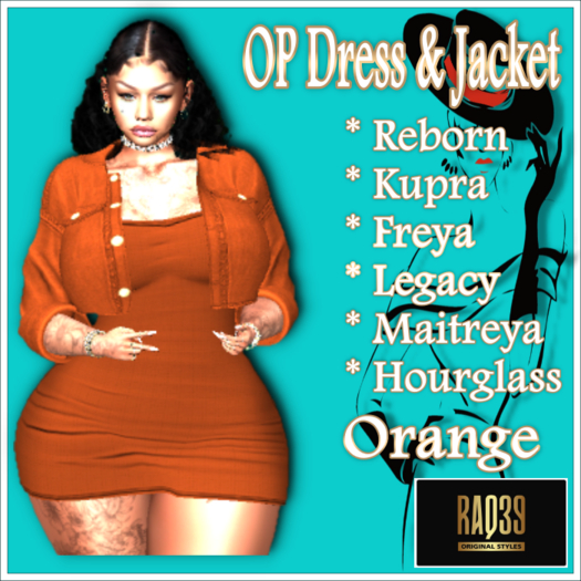 [R39] OP Dress & Jacket-Orange