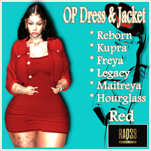 [R39] OP Dress & Jacket-Red