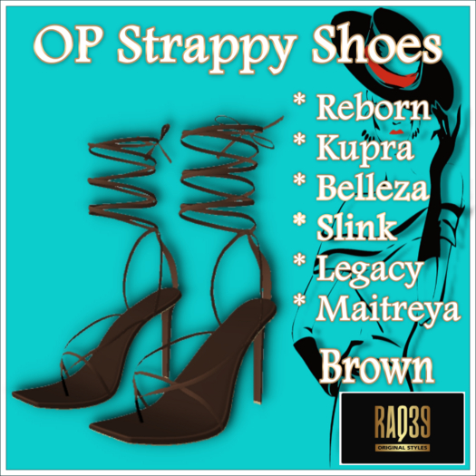 [R39] OP Strappy Shoes-Brown
