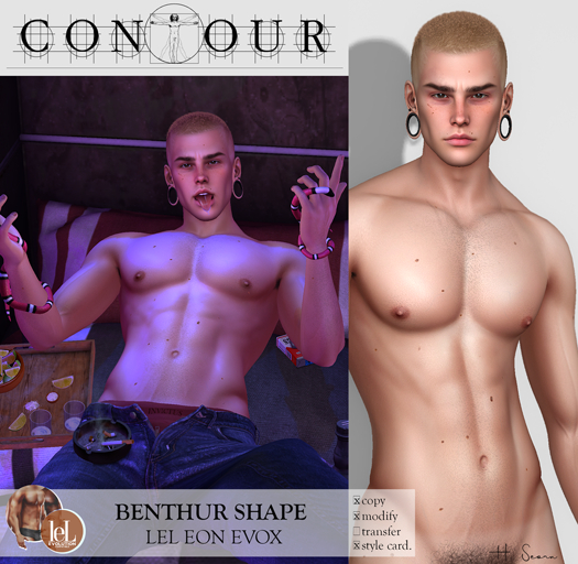 Contour Shape: Benthur - Lelutka Eon (evoX) 