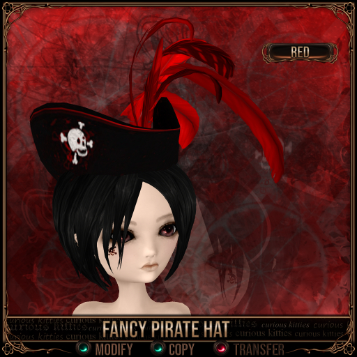 *C:K* Fancy Pirate Hat - Red