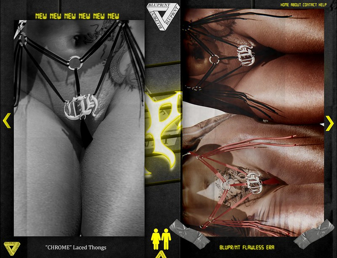 Blupr/nt - "CHROME" Laced Thong - FATPACK! - 
