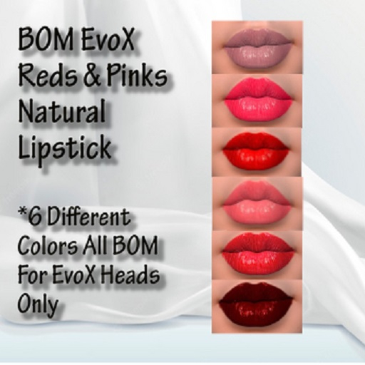 BOM EvoX Reds & Pinks Natural Lipstick 