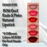 BOM EvoX Reds & Pinks Natural Demo Lipstick  