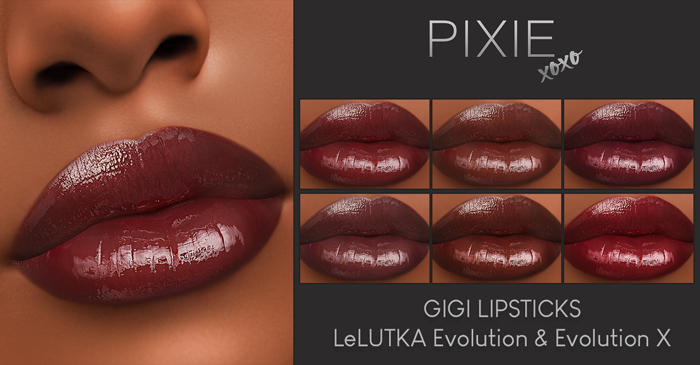 PIXIE - GIGI LIPSTICKS (LELUTKA EVOLUTION & EVOLUTION X)