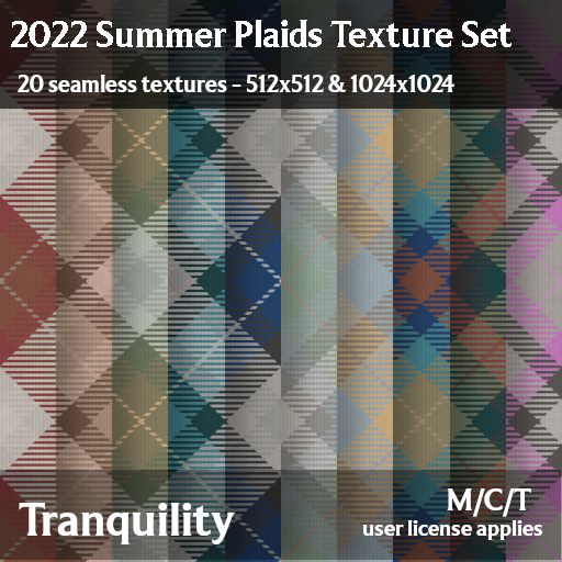Tranquility - 2022 Summer Plaids Texture Set