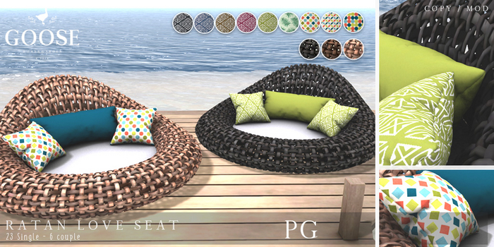 GOOSE - Ratan love seat PG