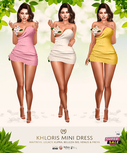 BQ::Khloris Mini Dress:: Light Blue 