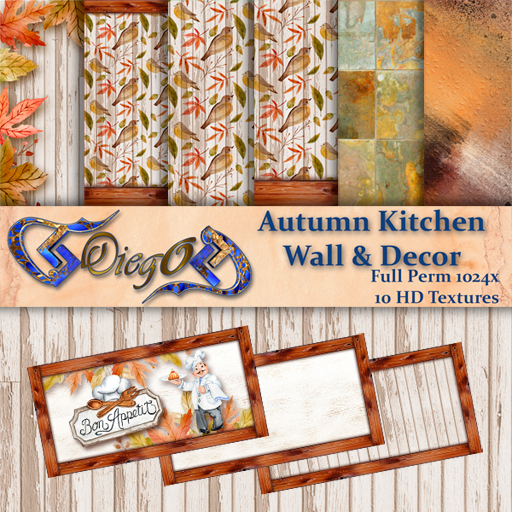 Diego Textures ~ Autumn Kitchen Wall & Decor