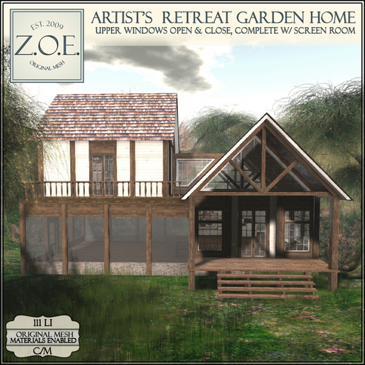 Z.O.E. Artist's Garden Retreat Home