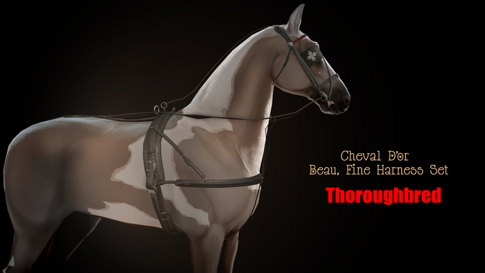 Cheval D'or / TeeglePet Thoroughbred / Beau Fine Harness Set [HUD]