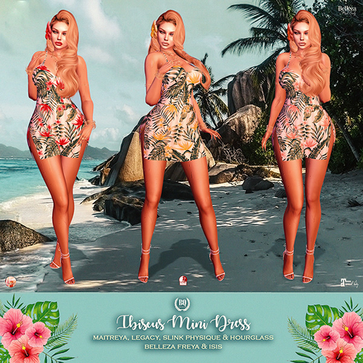 BQ::Ibiscus Mini Dress:: Red 