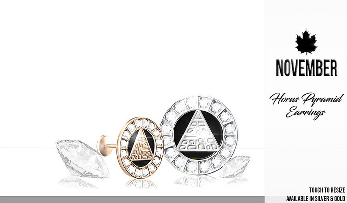 Nov-Horus Pyramid Earrings (S)