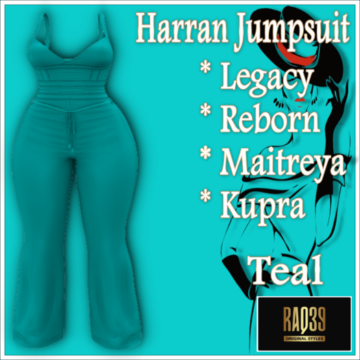 [R39] Harran Jumpsuit-Teal