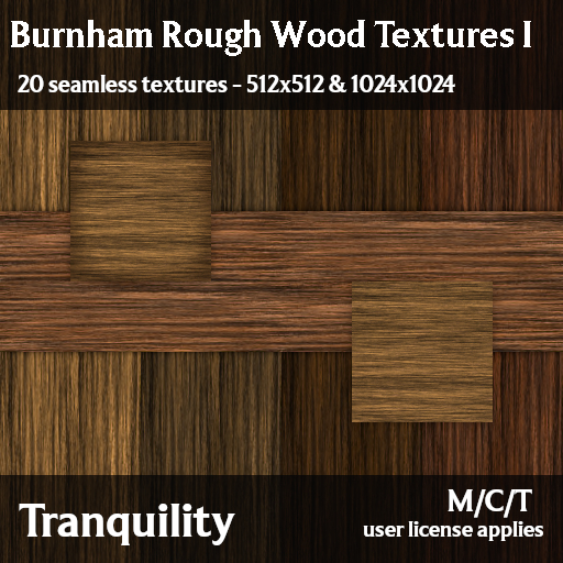 Tranquility - Burnham Rough Wood Textures I Boxed