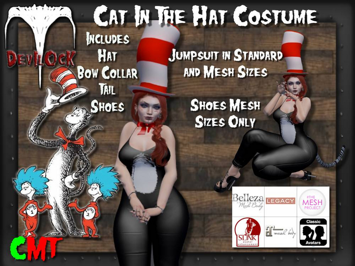DEVILOCK - Cat In The Hat Costume (ADD TO UNPACK)