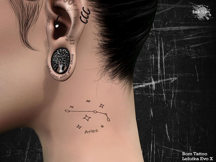 InkSin  Aries Constellation BOM Tattoo