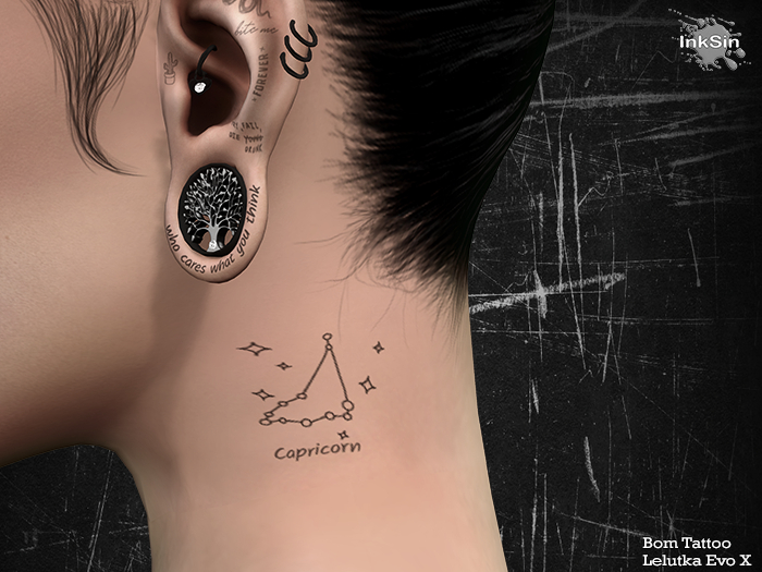InkSin Capricorn Constellation BOM Tattoo