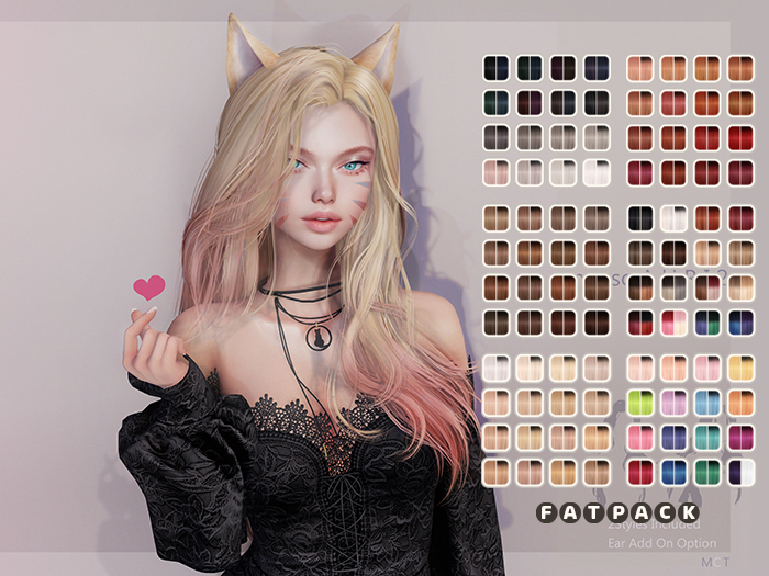 [monso] Ahri2 Hair /Fatpack