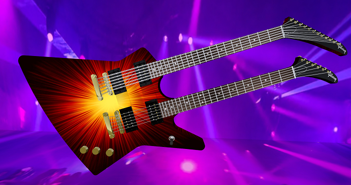 Double Neck Gibson Explorer Super Nova (Box)