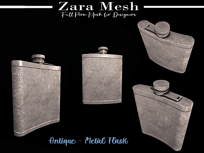ZM - Antique - Metal Flask - FULL PERM MESH