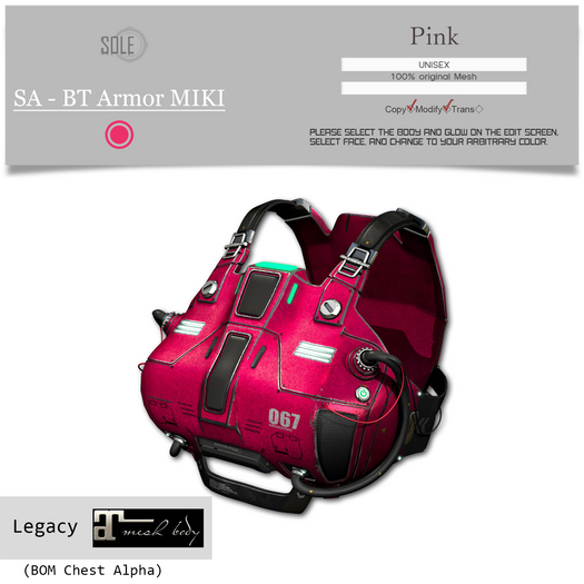 :::SOLE::: SA - BT Armor MIKI (Pink)