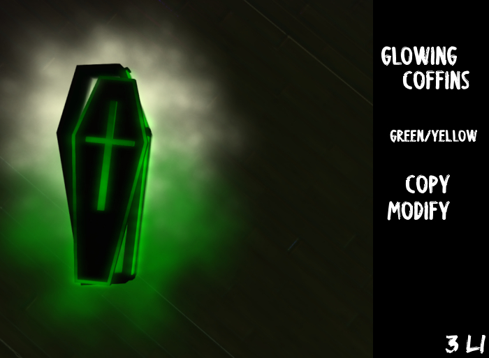 .. Indicax420 .. Halloween Coffin - Green/Yellow