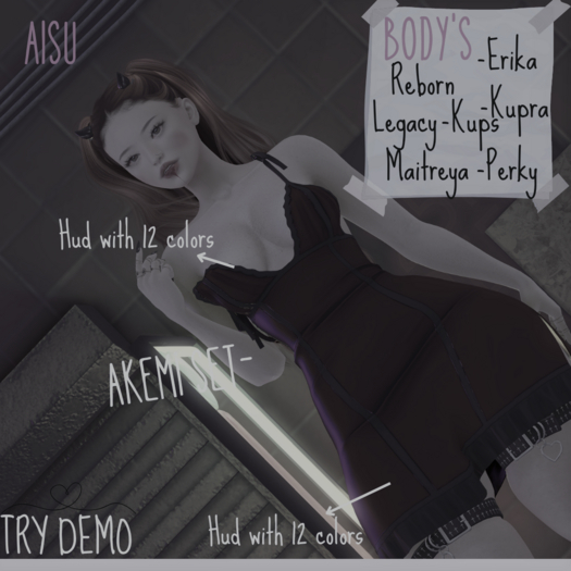 DEMO aisu. Akemi set 