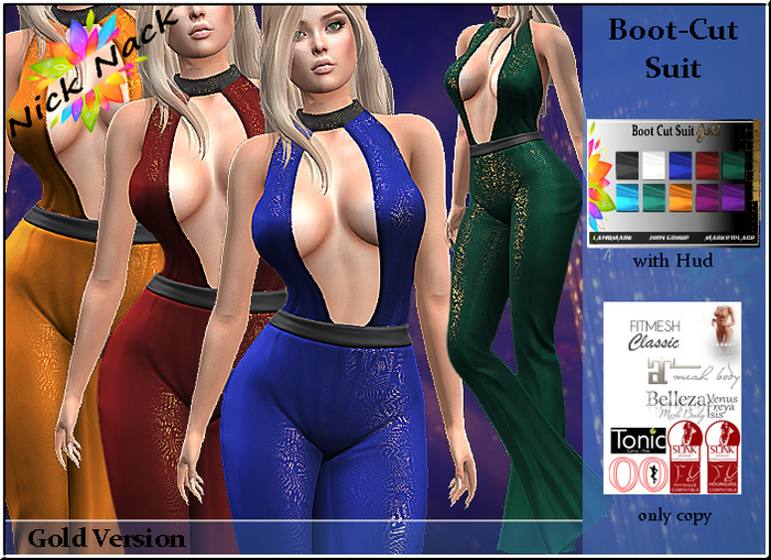 NN_BootCut Suit gold
