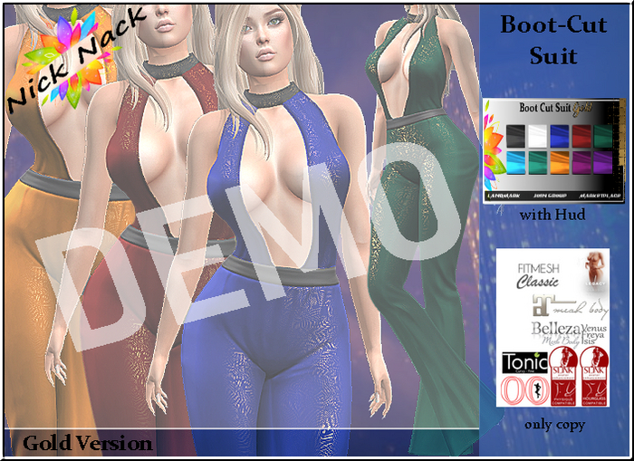 NN_BootCut Suit gold DEMO
