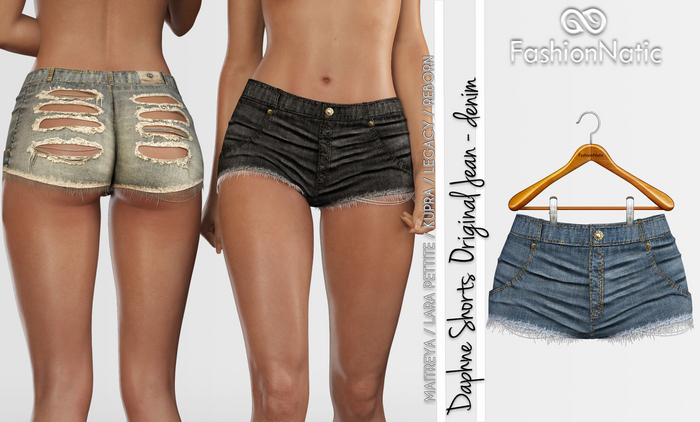 Daphne Torn Shorts Original Jeans - Denim - Maitreya Lara, Lara Petite, Kupra, Legacy, Reborn, Juicy - FashionNatic