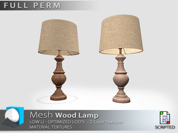 [Prim 3D] - Wood Lamp "FULL PERM"