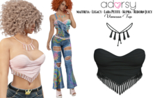 adorsy - Vanessa Top Black - Maitreya/Legacy/Lara Petite/Kupra/Reborn-Juicy