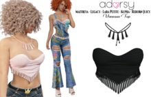 adorsy - Vanessa Top Dark Black - Maitreya/Legacy/Lara Petite/Kupra/Reborn-Juicy