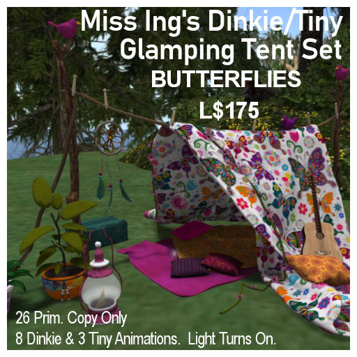 Miss Ing's DT Glamping Tent Butterflies