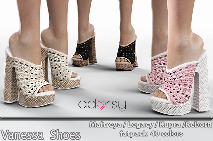 adorsy - Vanessa Shoes Fatpack - Maitreya/Legacy/Lara Petite/Kupra/Reborn-Juicy