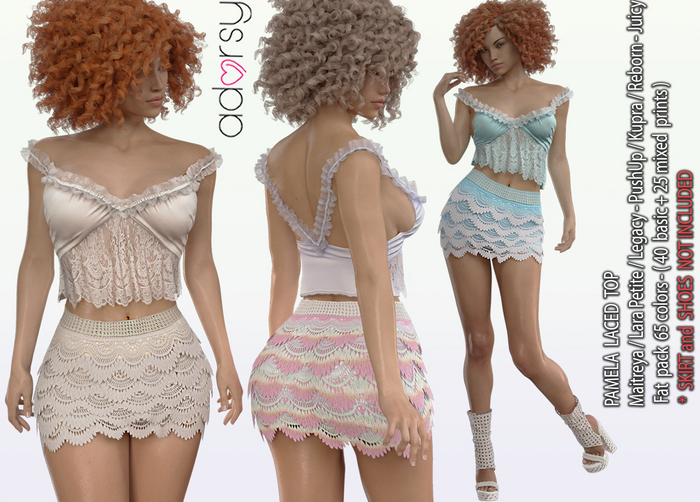 adorsy - Pamela Top Fatpack - Maitreya/Legacy-Nerido/Lara Petite/Kupra/Reborn-Juicy