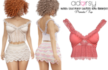 adorsy - Pamela Top Coral - Maitreya/Legacy-Nerido/Lara Petite/Kupra/Reborn-Juicy