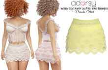 adorsy - Pamela Skirt Yellow - Maitreya/Legacy-Nerido/Lara Petite/Kupra/Reborn-Juicy