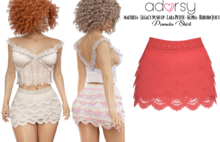 adorsy - Pamela Skirt Red - Maitreya/Legacy-Nerido/Lara Petite/Kupra/Reborn-Juicy