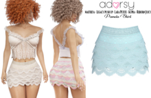 adorsy - Pamela Skirt Light Blue - Maitreya/Legacy-Nerido/Lara Petite/Kupra/Reborn-Juicy