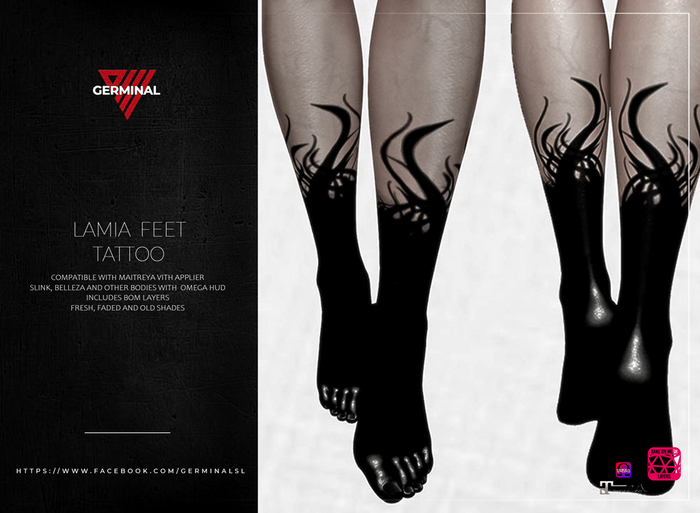 GERMINAL - LAMIA FEET tattoo