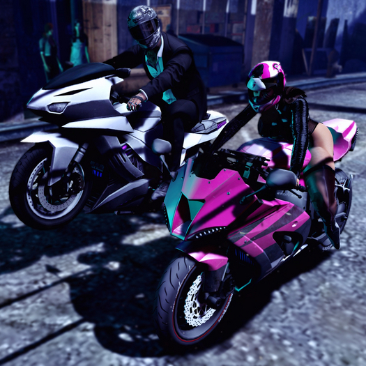 BB Rider Poses - M & F (Bikes not Included)