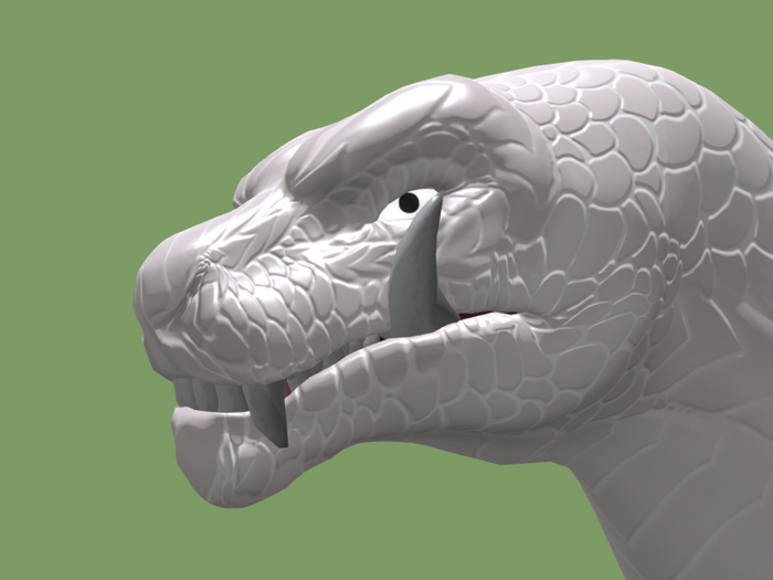 Dwarf Dragon Flame King Head